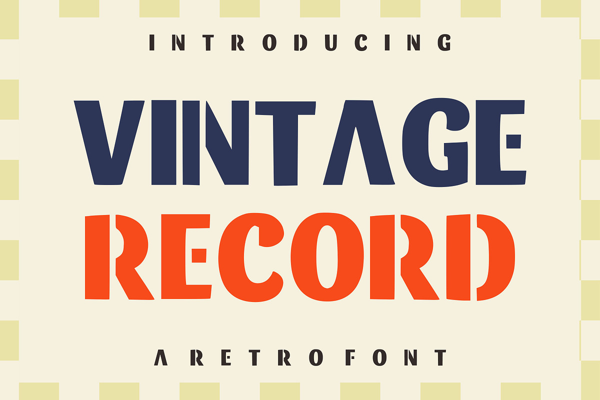 Vintage Record, a Font by Limited.studio (Photo 1 of 7)