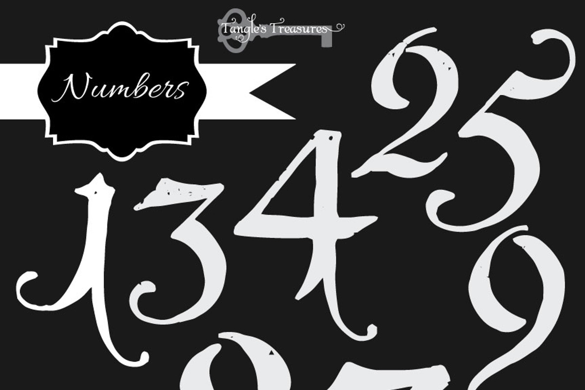 Vintage Chalkboard Numbers