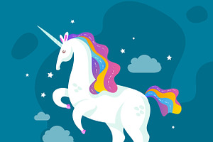 Magic Unicorn Background