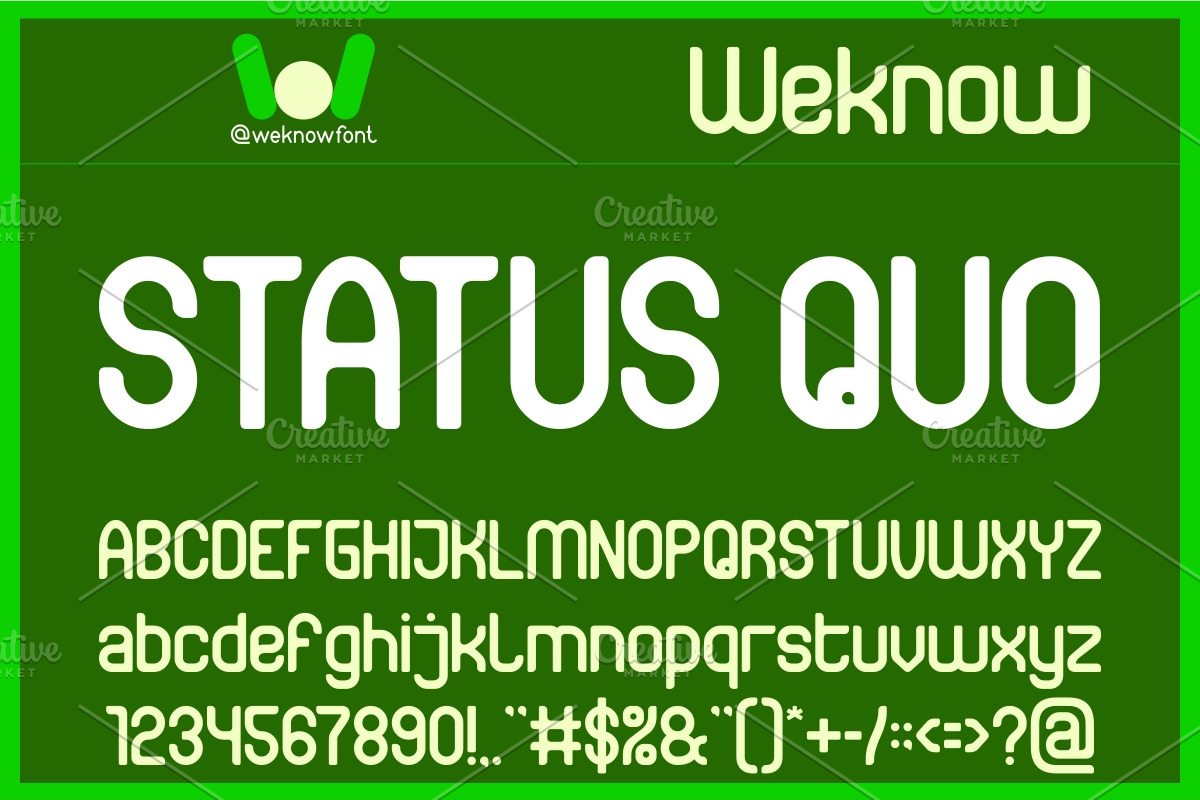 Status Quo font, a Sans Serif Font by weknow (Photo 1 of 8)