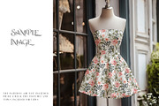 Women's Strapless Mini Dress Mockups, a Product Mockup by mock-ups (Thumbnail 15 of 17)