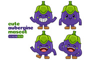 Aubergine Mascot Vector Pack, an Illustration by MEDZ (Thumbnail 3 of 5)