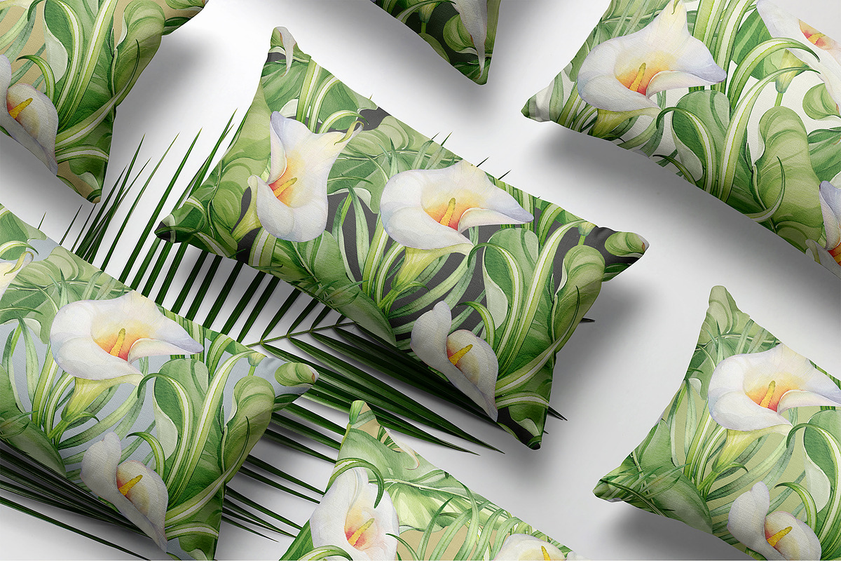 Calla Lily Seamless Pattern, a Pattern Graphic by PicByKate (Photo 10 of 13)