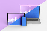 Macbook Pro iPad iPhone 13 Mockups, a Mac Mockup by Illusiongraphic (Thumbnail 20 of 34)