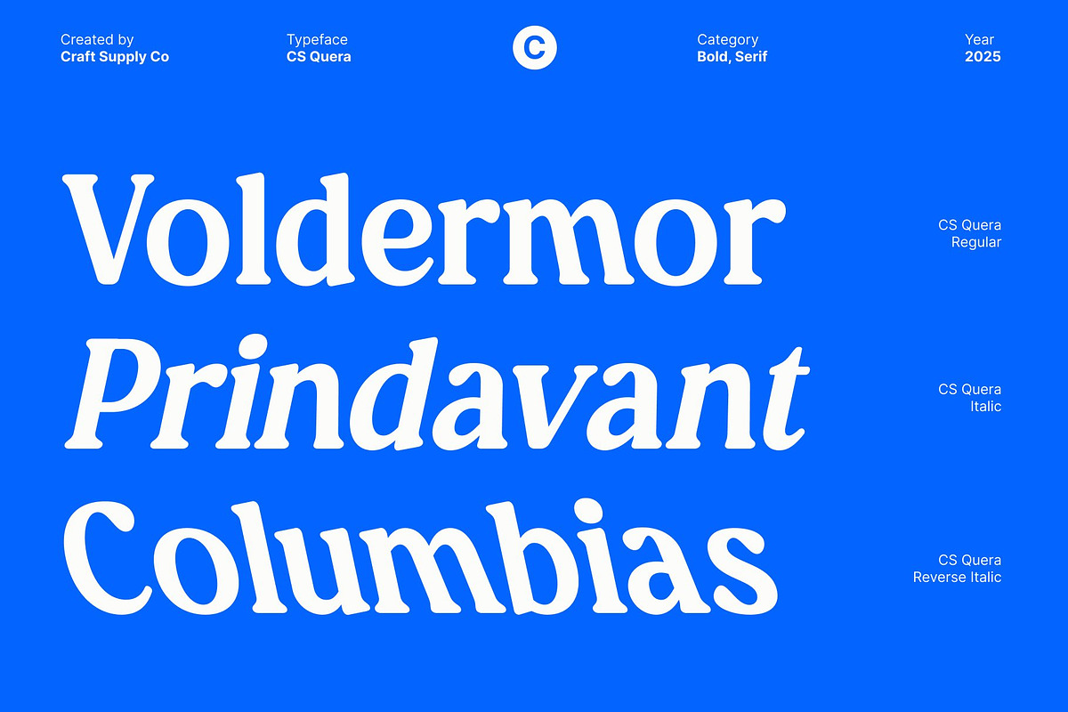 CS Quera – Bold Serif Font, a Serif Font by Craft Supply Co. (Photo 3 of 8)