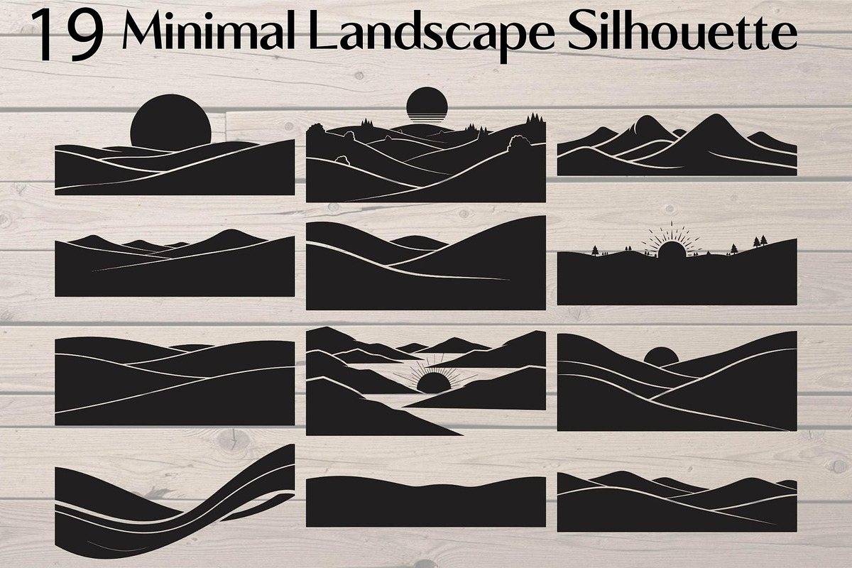 Minimal Landscape Silhouette, an Object Graphic by Designer_Momina (Photo 1 of 19)