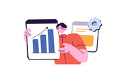 People work with data, analysis set, a Work Illustration by PaperTrident (Thumbnail 6 of 12)