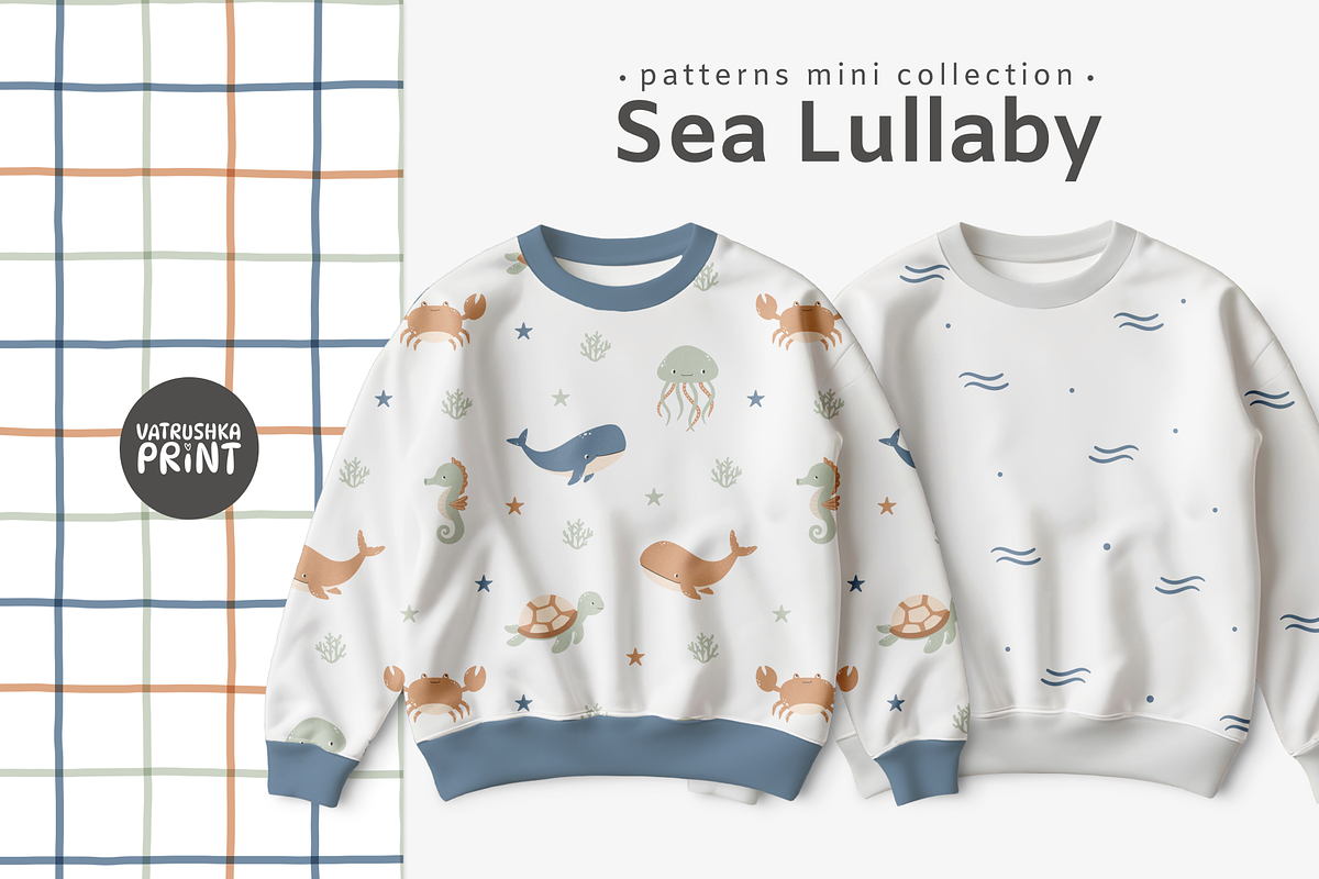 Sea patterns collection for fabric, a Pattern Graphic by vatrushkaprint_store (Photo 1 of 5)