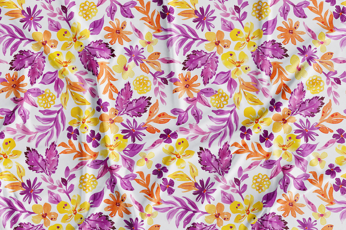 Fantasy Floral Garden Pattern, a Pattern Graphic by SirenaArt (Photo 4 of 12)