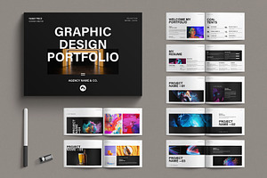 Graphic Design Portfolio Brochure, a Brochure Template by E-Type
