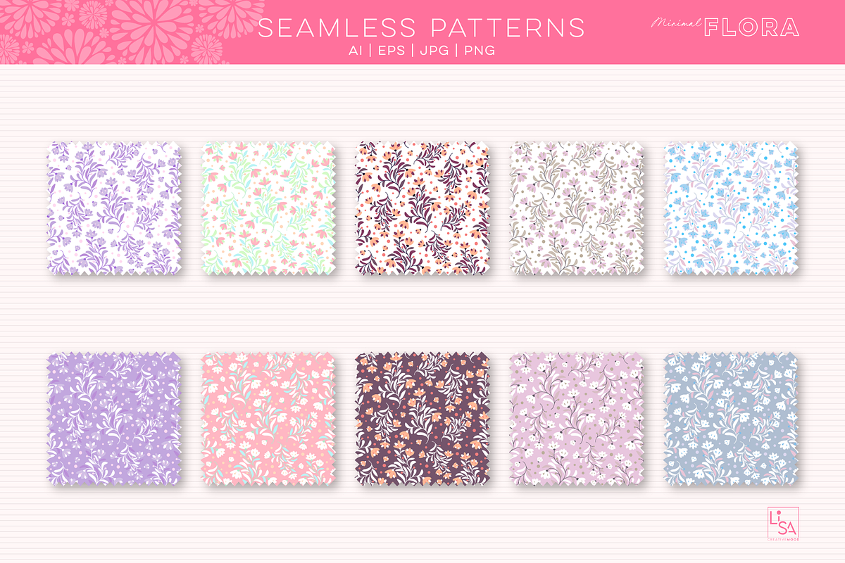 MINIMAL FLORA | Pattern Collection, a Pattern Graphic by LiSA Creative Mood (Photo 3 of 17)