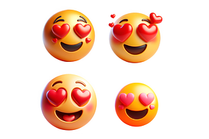 Smiling face with hearts emoji, an Emoji Icon by QuickArtisan