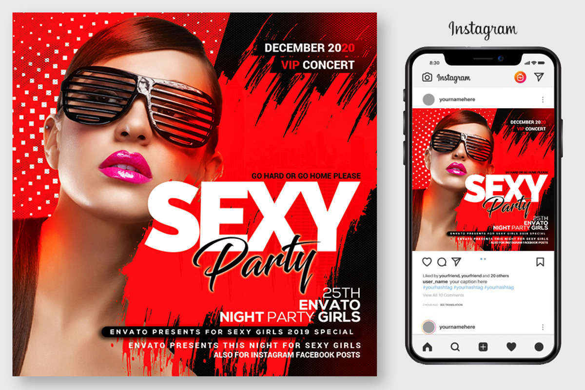 100 Night Club Party Flyers Bundle, a Flyer Template by graphicforest (Photo 58 of 72)