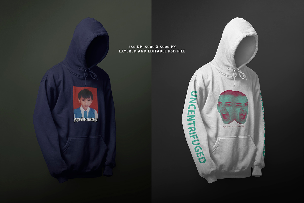 Realistic Floating Hoodie Mockup, a Hoody Mockup by Uncentrifuged Pressure (Photo 2 of 8)