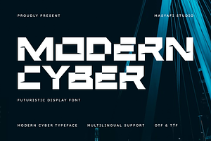 Modern Cyber | Futuristic Font, a Symbol Font by Masyafi Studio