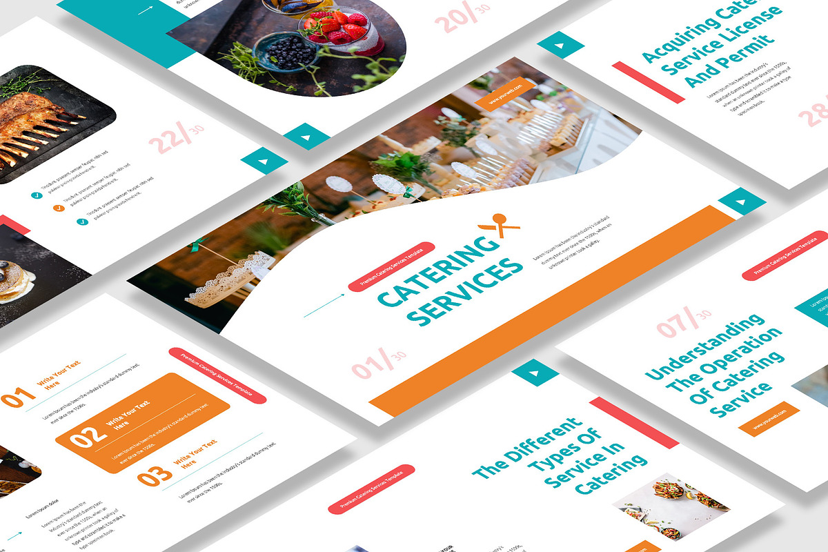 Catering Service PowerPoint Template, a Presentation Template by Boinah ...