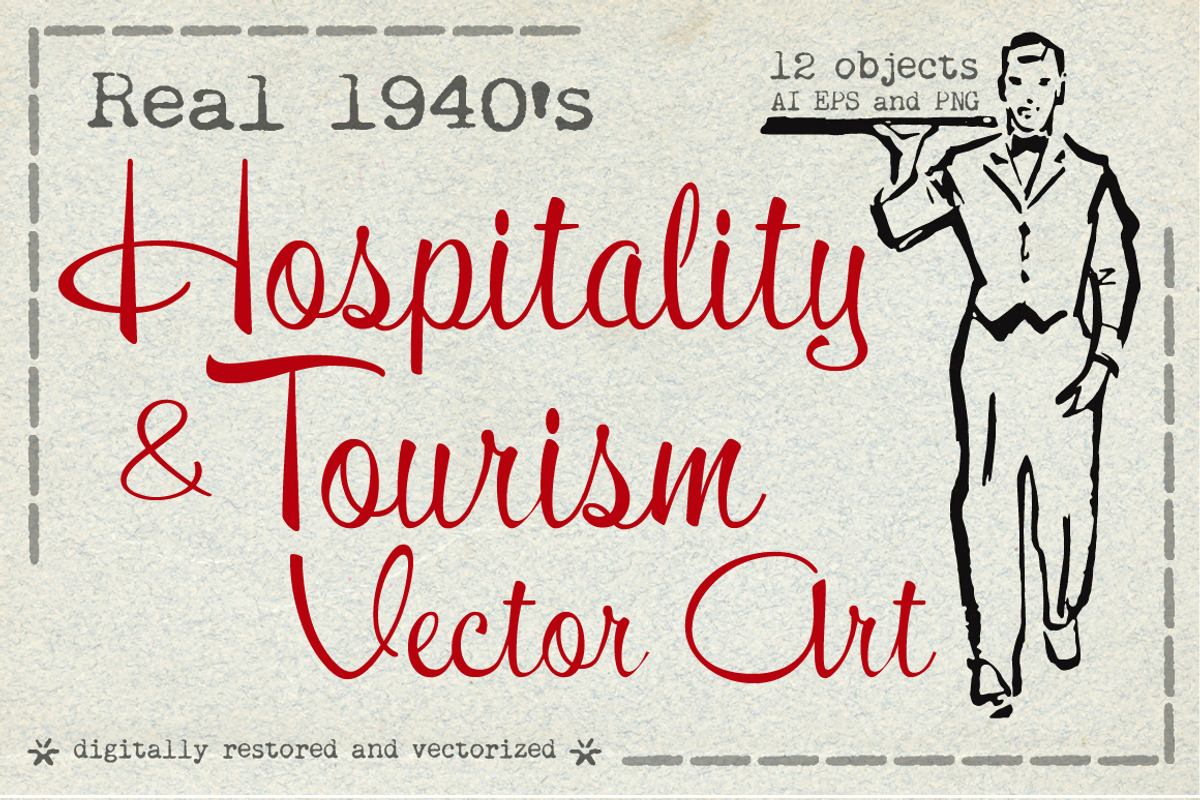 1940s Hospitality & Tourism Art, an Object Graphic by Vine Hill Mercantile Co. (Photo 1 of 4)