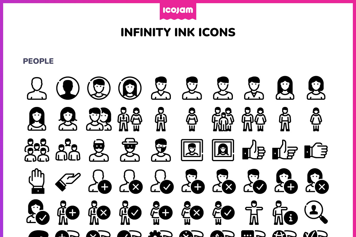 2100+ Infinity Ink icons, a Solid Icon by Icojam store (Photo 8 of 12)