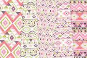 Pink and Green Aztec Digital Paper, a Texture Graphic by Avenie Digital (Thumbnail 4 of 4)