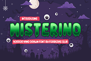 Misterino | Halloween Font, a Serif Font by Forberas Club (Thumbnail 1 of 7)