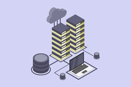 Isometric Data Center, an Illustration by Mark1987