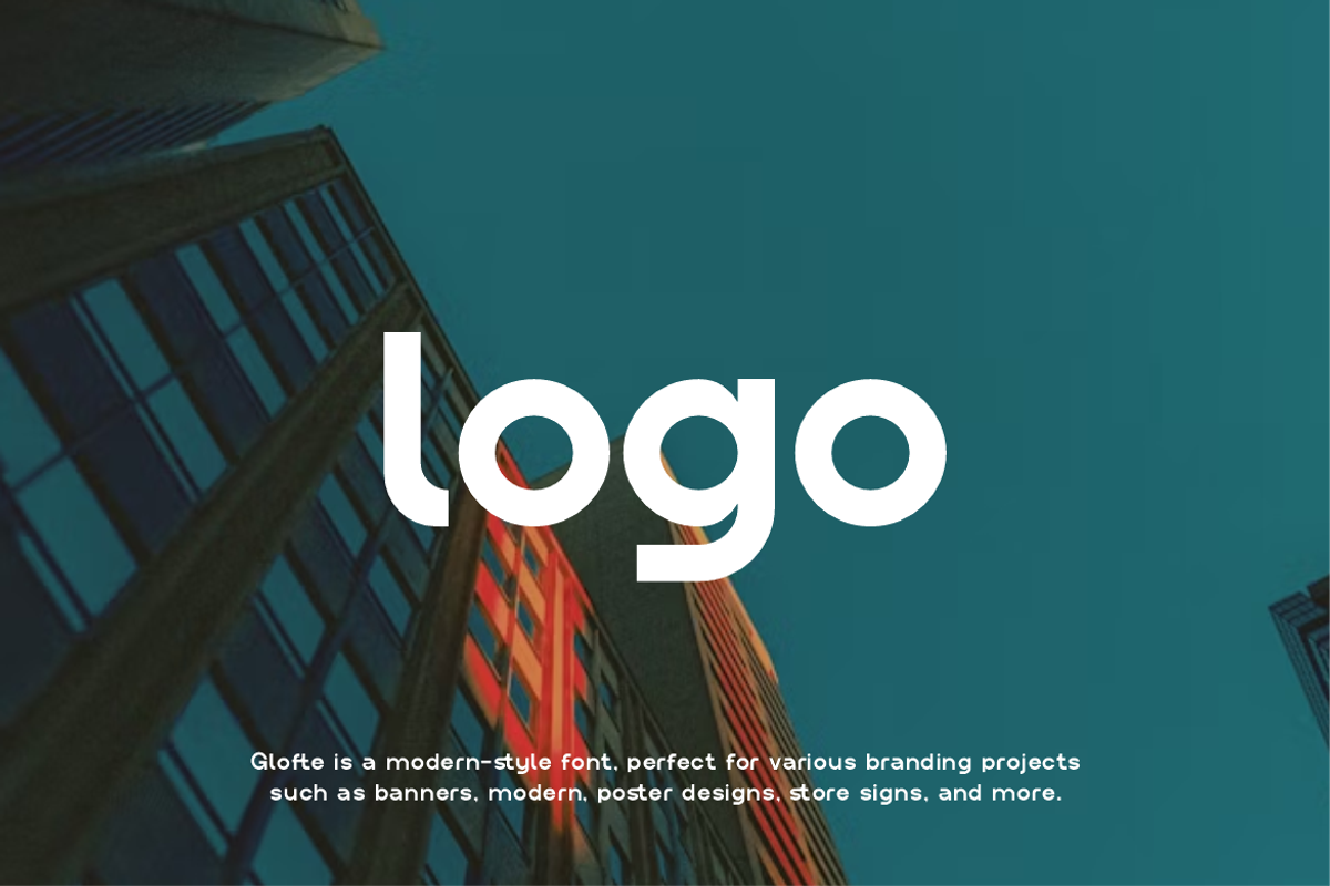 Glofte - Modern Logo Font, a Sans Serif Font by Iqsiart Studio (Photo 2 of 12)