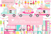 Ice Cream Party, Ice Cream Truck, an Illustration by Mia's Graphic Design (Thumbnail 1 of 9)