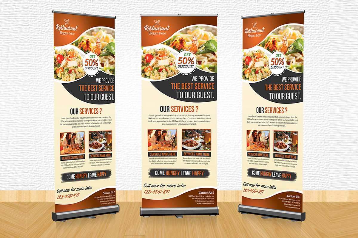 Restaurant Rollup Banner, a Flyer Template by Creative  designer (Photo 1 of 2)