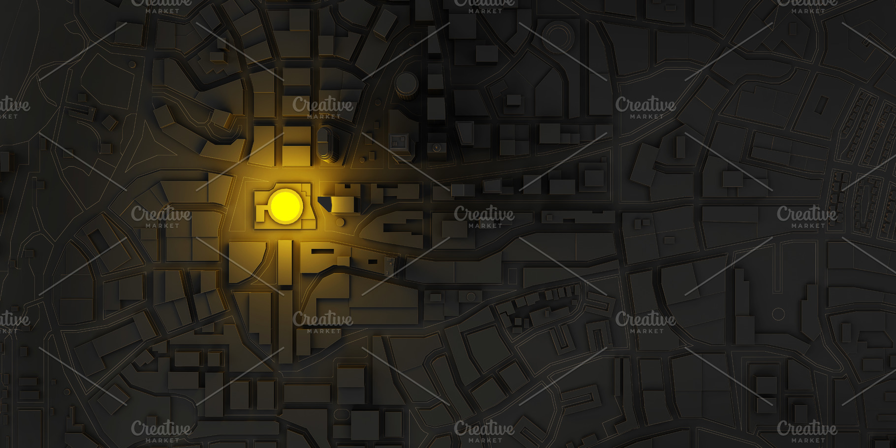 light point in a black city top view, a Background Photo by digibox