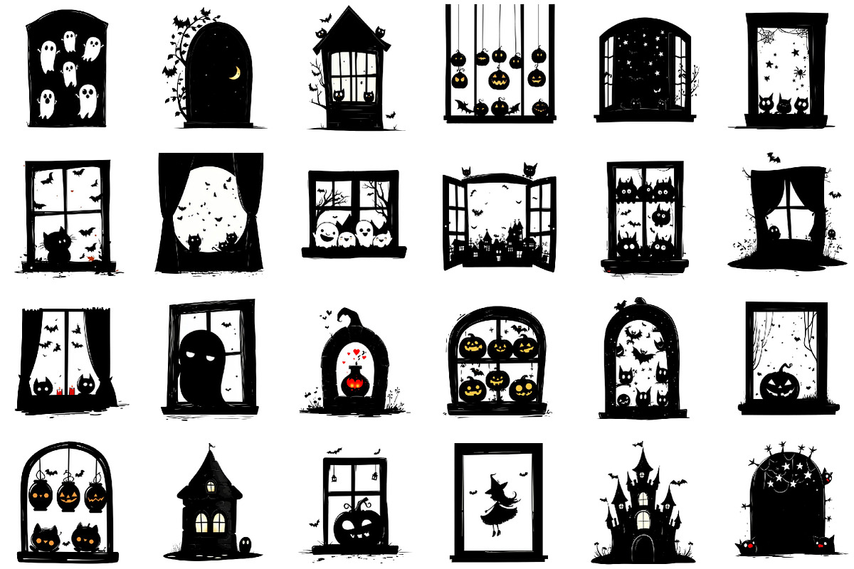 Quirky Halloween Window Clipart, an Illustration by designcity5 (Photo 2 of 5)