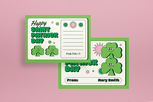 Retro Saint Patrick Greeting Card