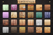 WOODY Texture Photoshop Styles KIT preview 4