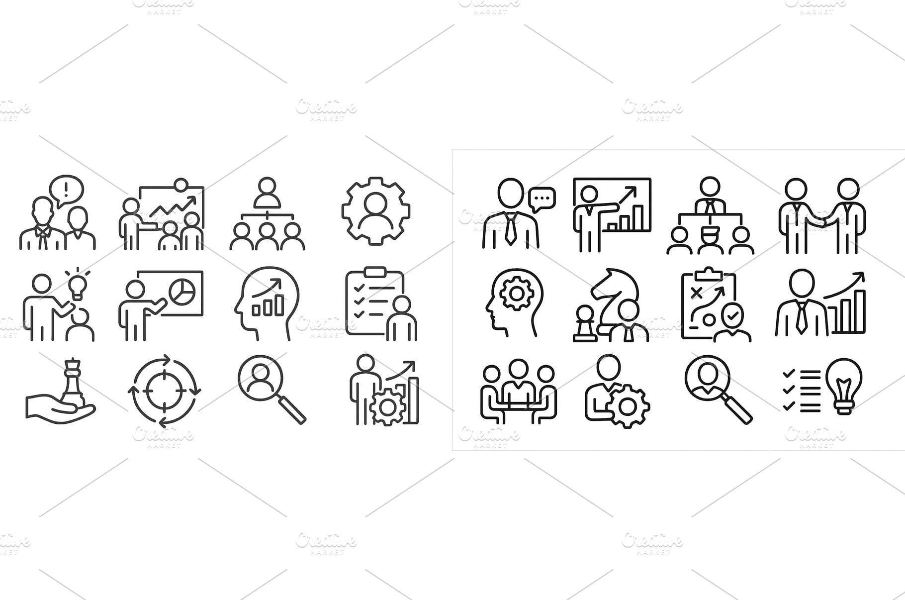 Business and management icons, a Business Photo by ZinetroN