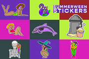 Summerween Hot Ghoul Vector Stickers, an Object Graphic by Jakayla Digital Co (Thumbnail 1 of 7)