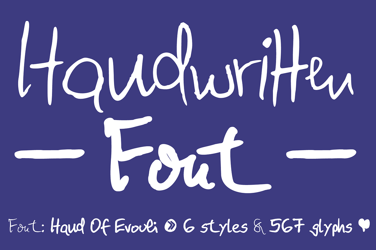 FONT | Hand Of Evouli, a Script Font by Typo Graphic Design (Photo 1 of 5)