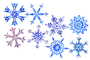 Snowflakes in Watercolor, an Illustration by Sunny Design (Thumbnail 3 of 3)