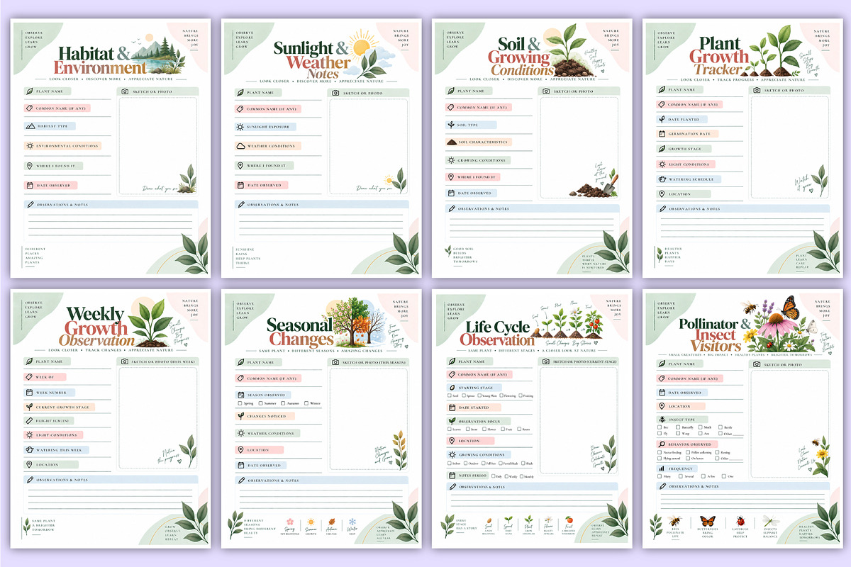 Botanical Observation Journal kdp, a Stationery Template by Mustafiz (Photo 4 of 4)