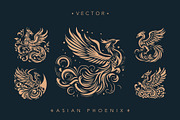 Phoenix elements vector set, an Animal Illustration by DesignFolioHub (Thumbnail 3 of 4)