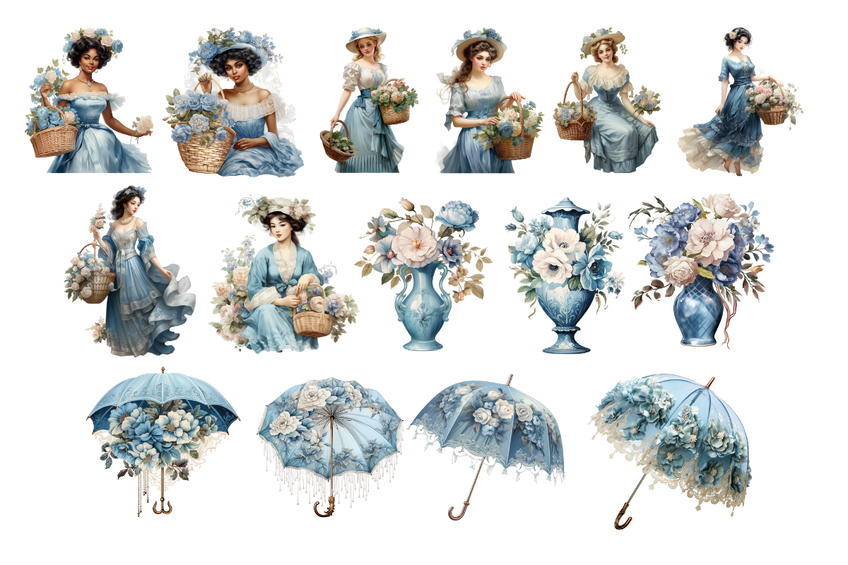 Vintage Beautiful Victorian Clipart, an Object Illustration by Digital Xpress (Photo 4 of 4)