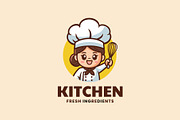 Kitchen Cute Mascot Cartoon Logo, a Food Illustration by Cekal_std (Thumbnail 2 of 3)