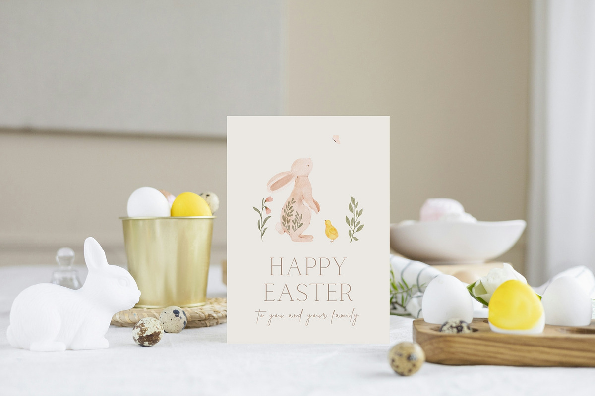 Watercolor Easter Bunny & Chicks, an Illustration by Jenteva Art (Photo 2 of 17)