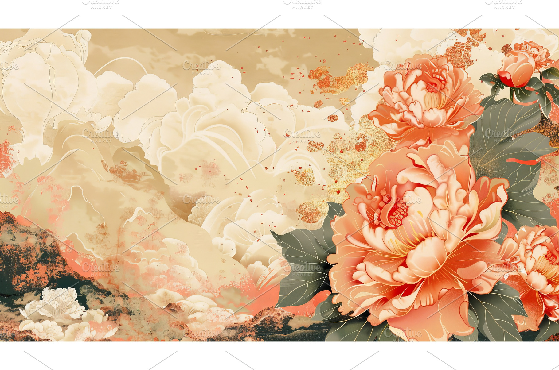 The Japanese pattern is a natural, a Background Photo by ZinetroN