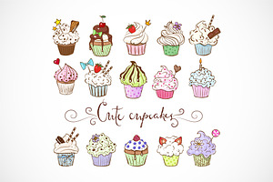 Doodle cupcakes
