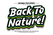 Back to nature editable text effect, a Layer Style Add-On by nicemorning (Thumbnail 1 of 2)