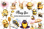 Kawaii Honey Bee Clipart Bundle, an Illustration by Daily.Designs (Thumbnail 1 of 5)