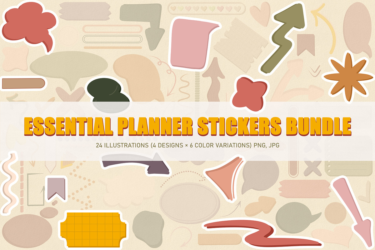 Essential Planner Stickers Bundle, an Object Graphic by Vaniuta_Art (Photo 1 of 9)