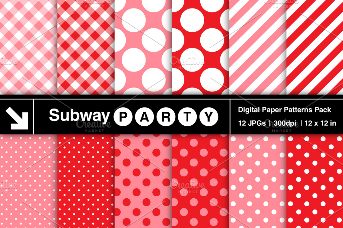 Pink & Red Dots, Stripes, Gingham