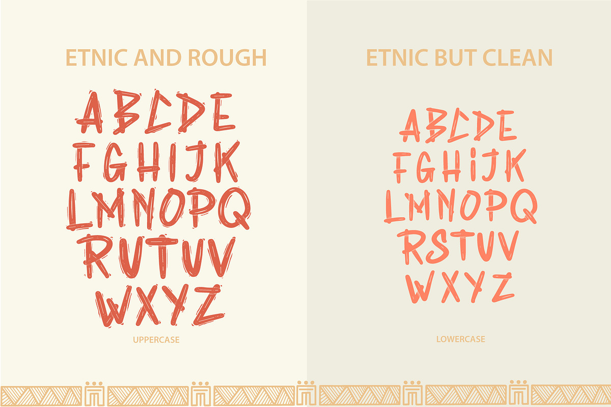 Rabsy: African pattern font preview 3