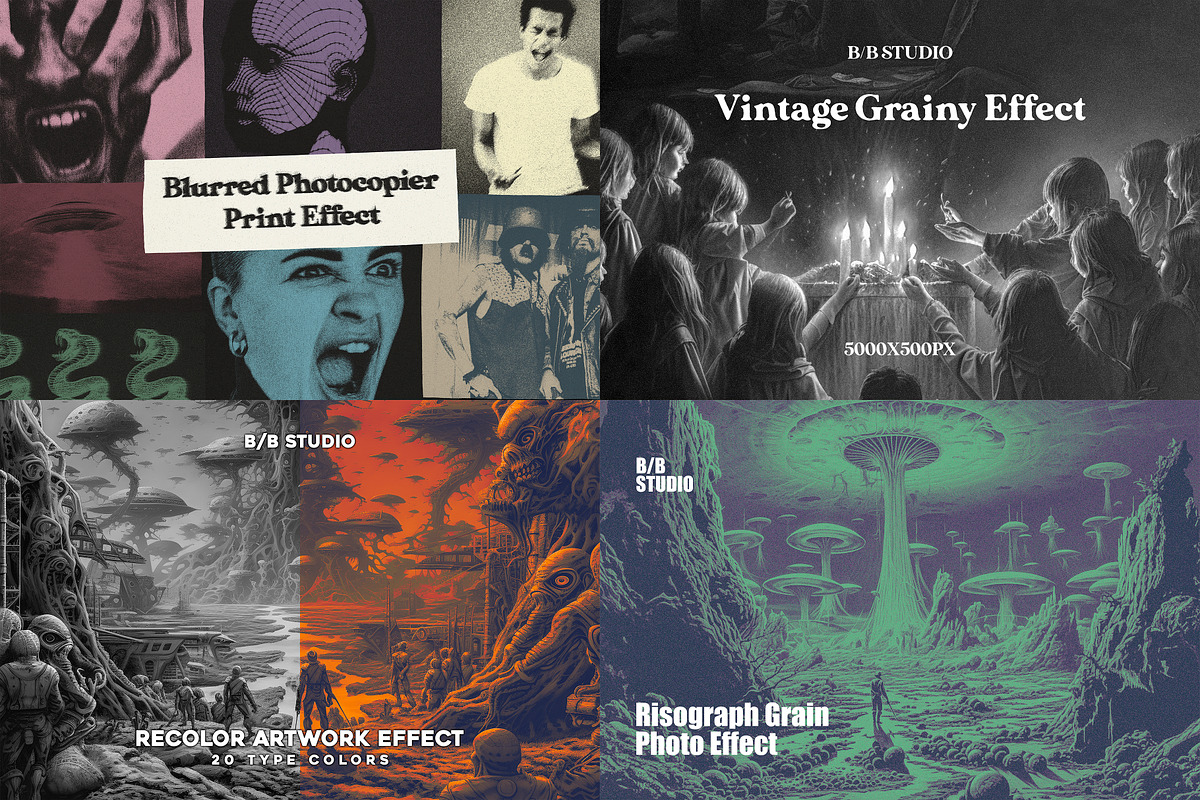 B/B Photo Effect Bundle, a Design Template by B/B STUDIO