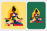African Woman Doing Yoga, a Person Illustration by Danil Polshin (Thumbnail 3 of 3)